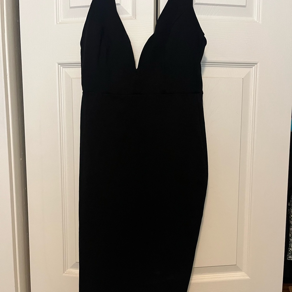 Lulu's Black strappy Body con dress